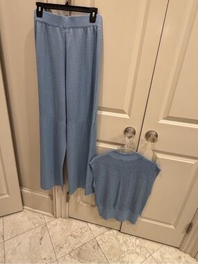 Light Blue Women's Knit Set